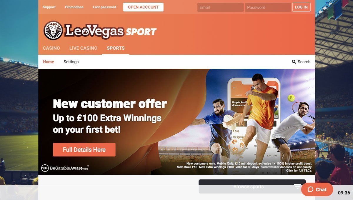 Leo Vegas Sports betting