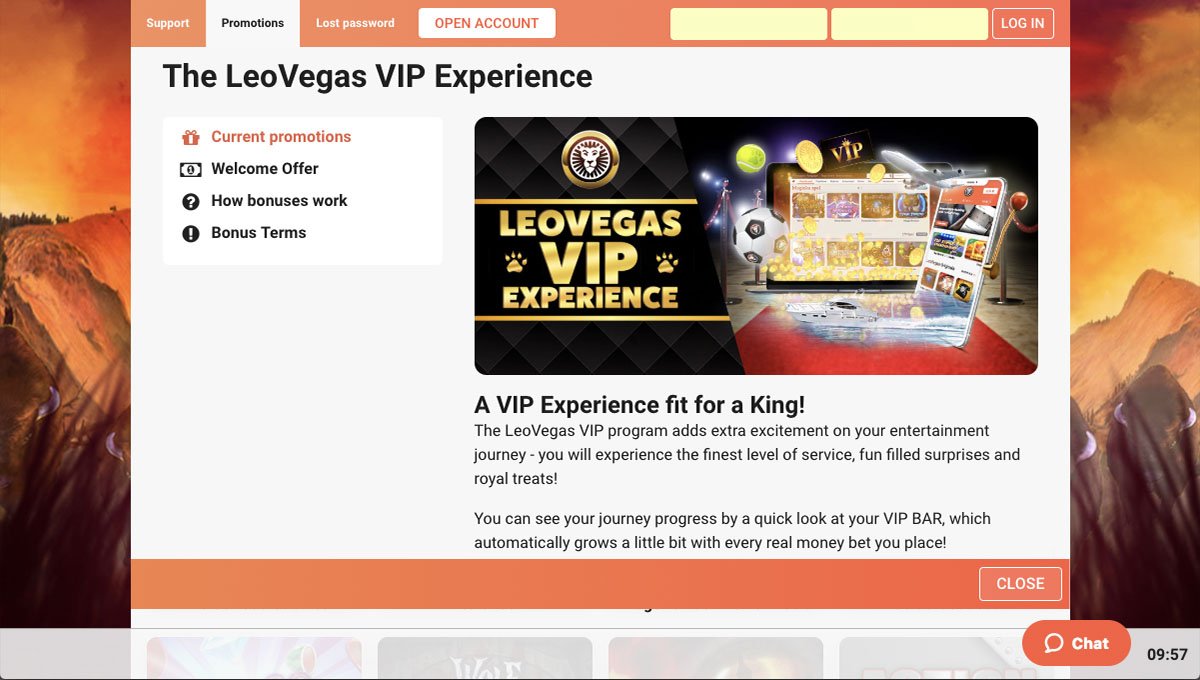 Leo Vegas VIP promotion