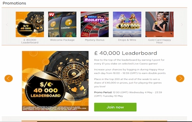 Casino.com promotions