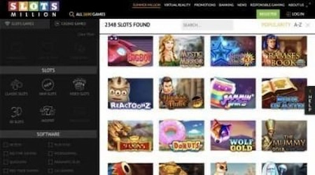 Some of SlotMillion casino games