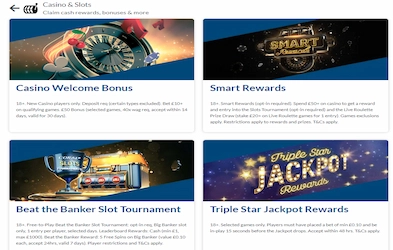 Coral Casino Promotion banners with images of roulette and other casino attributes