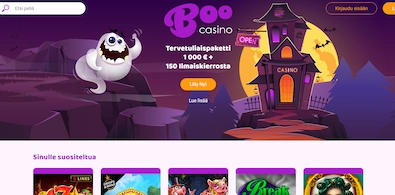 Boo Casino pääsivu