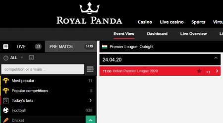 Royal Panda India Sports betting