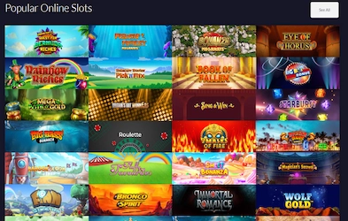 Some of Slot Strike games on dark background