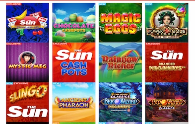 Some of Sun Bingo slots