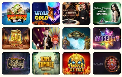Some of available games atKassu Casino