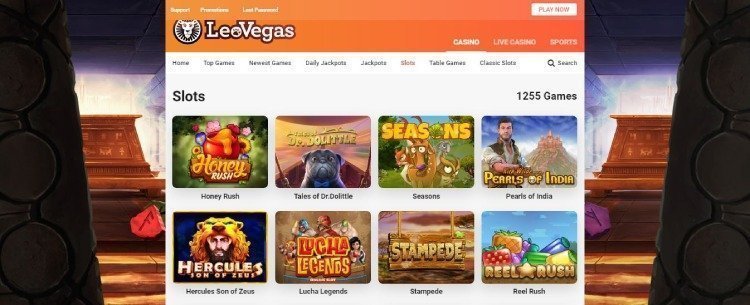 LeoVegas online slot games.