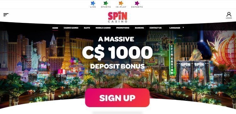 Spin Casino Welcome Bonus.