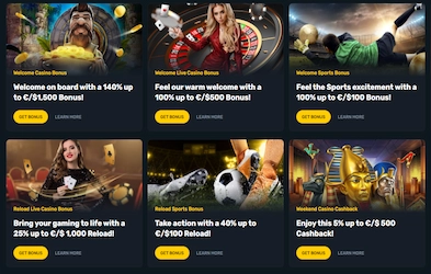 Campeon UK Casino promotion banners