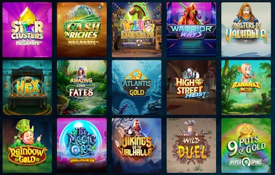Some of available games at Kaboo Casino