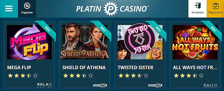 Platin Casino Spiele