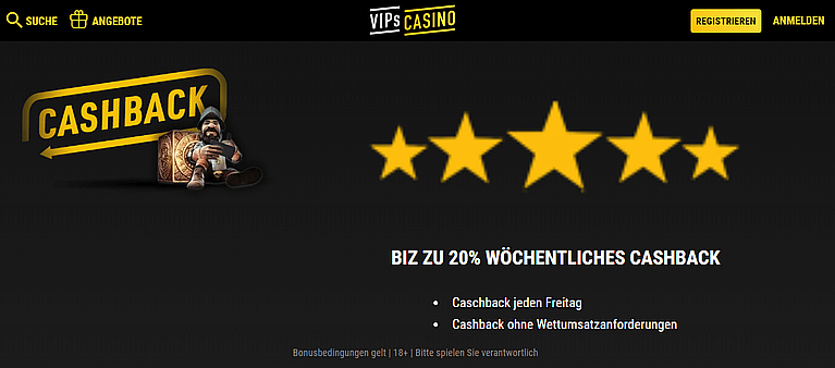 VIPs Casino Cashback Bonus