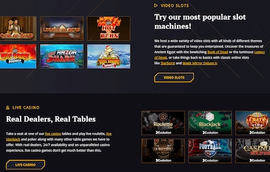 21 casino games selection
