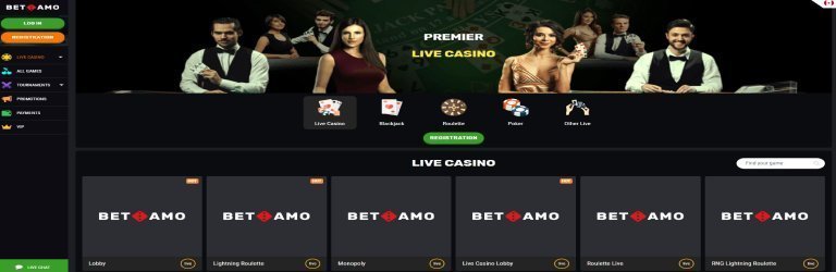 Betamo Live Casino.