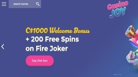 Casino joy welcome bonus.