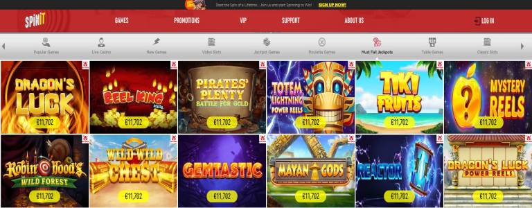 Spinit jackpot games.