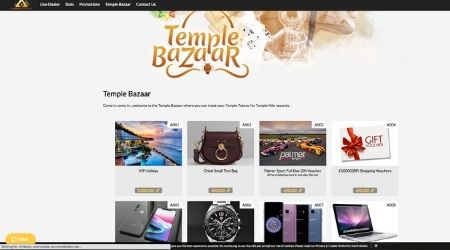 Temple Bazaar Online Casino promotions