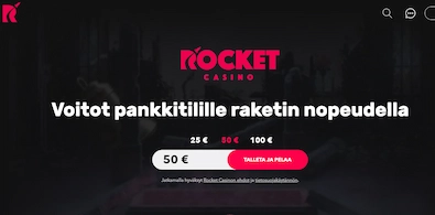 Rocket Casino pääsivu