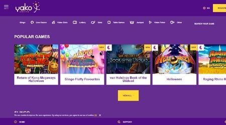 Yako Online casino game selection