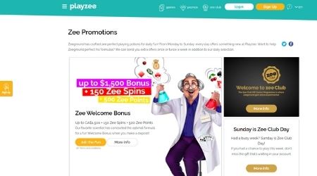 playzee casino promotions