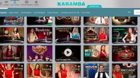 Karamba online casino games