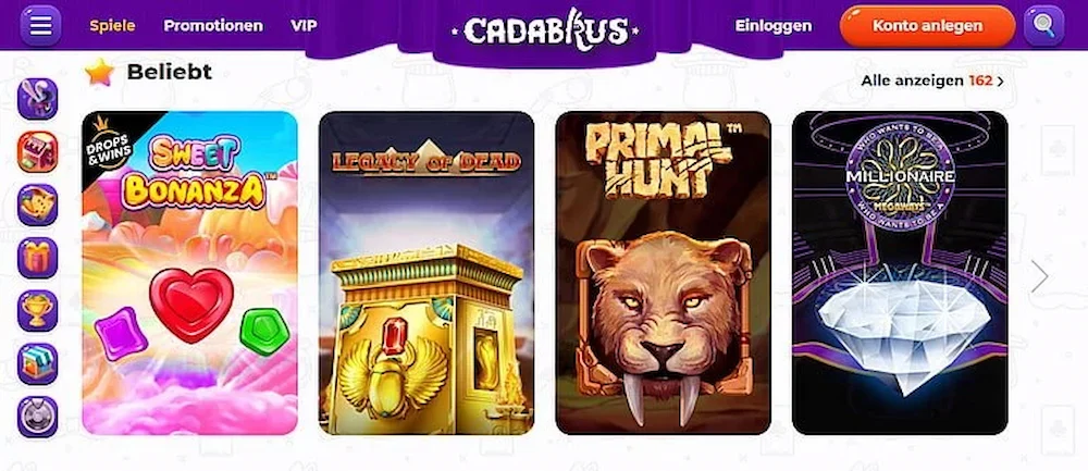 Cadabrus Slot Spiele