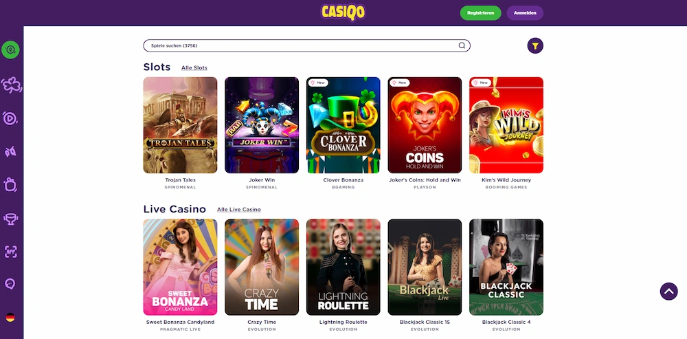 Casiqo Slot Spiele