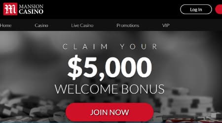 Mansion Casino welcome bonus
