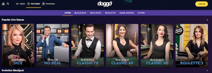 Doggo Casino Table Games