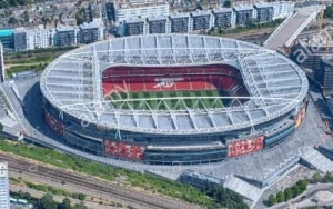 Aerial shot of Emirates stadium