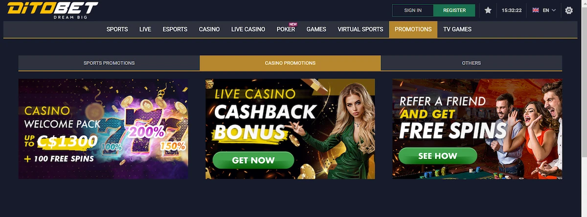 Ditobet Casino bonuses