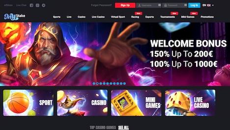 MyStakes casino homepage